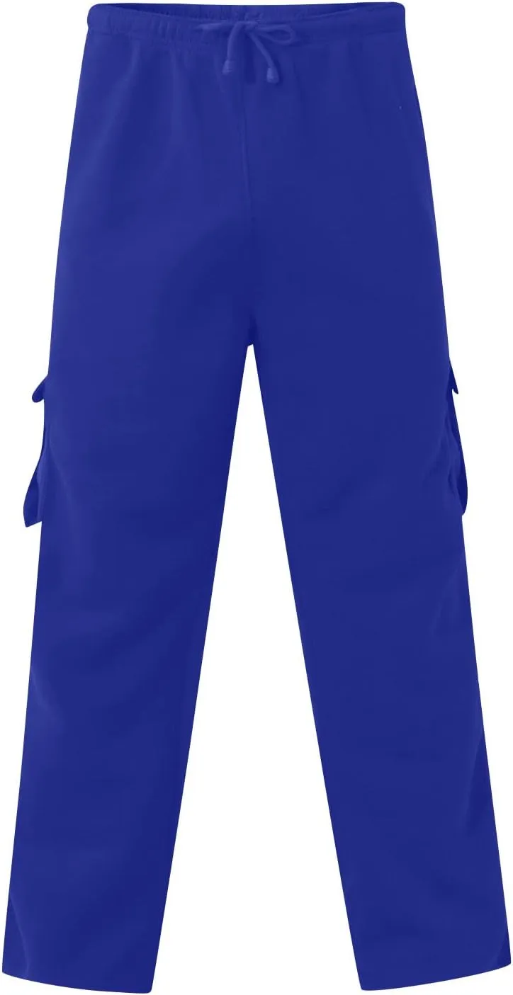 Baggy Cargo Pants Men Elastic Waist Open Bottom Sweatpants Loose Fit Lightweight Hiking Work Pants Multi Pockets