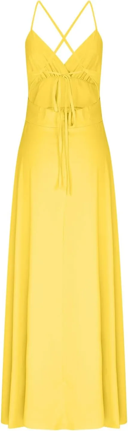 Dresses for Women Sexy Low Cut Wrap V Neck Tie Up Backless Pleated Maxi Dress Side Split Cocktail Wedding Party Gowns