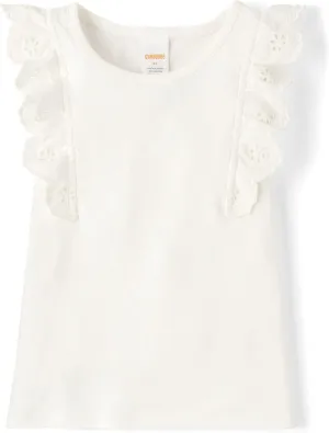 Gymboree Girls' and Toddler Sleeveless Flutter Top