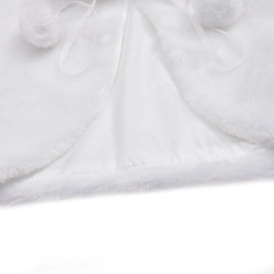 iEFiEL Girls Baptism Flower Dress Wedding Faux Fur Bolero Jacket Shrug