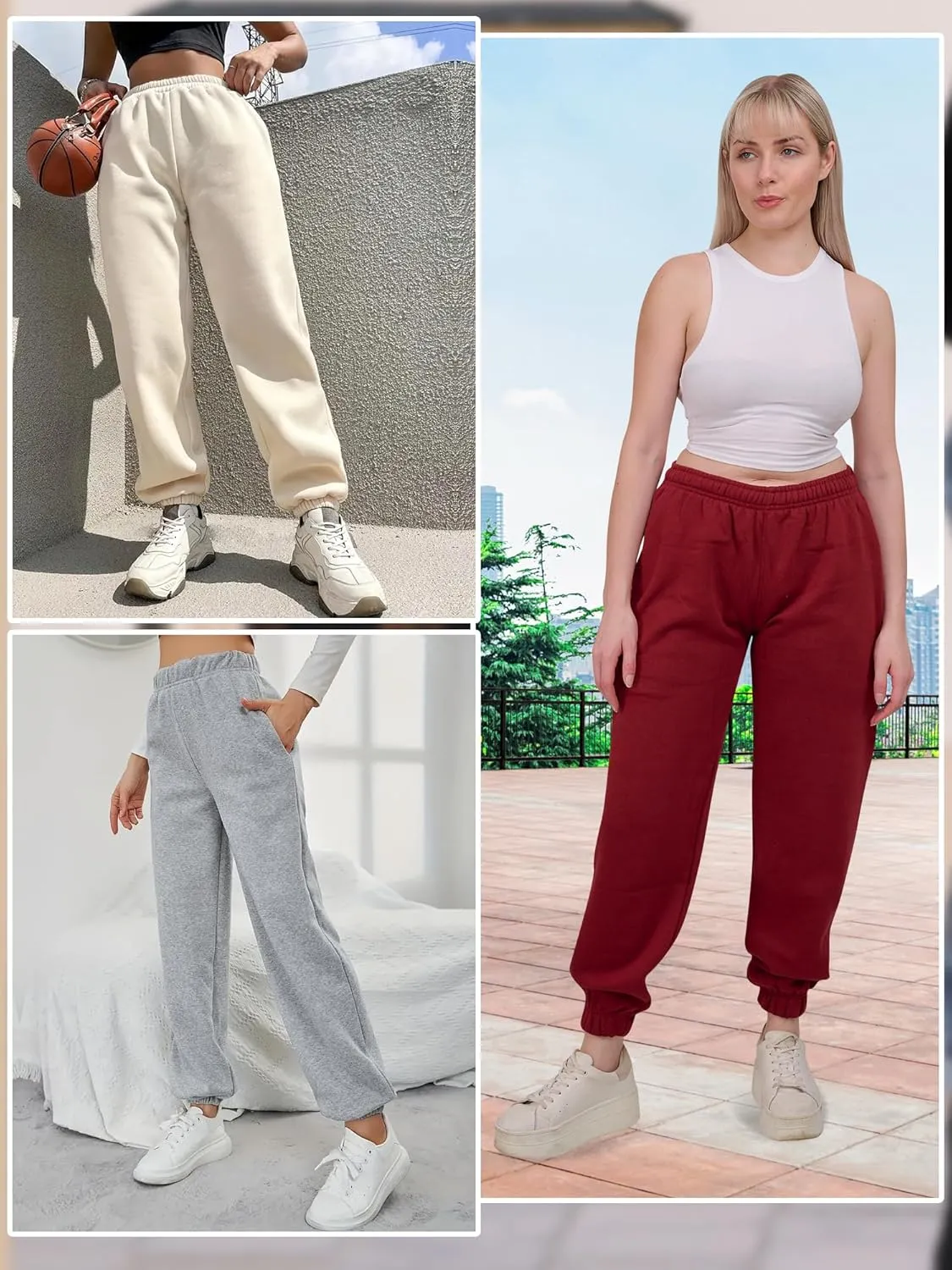 Love My Fashions Sweatpants Women Baggy High Waisted Casual Pajama Pants Jogger Fleece Bottoms Spring Outfits for Women 2025