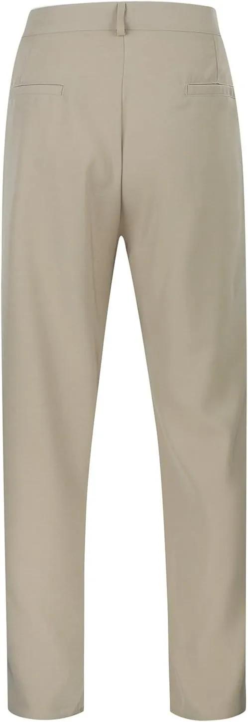 Mens Dress Pants Wide Leg Pleat Front Long Pants High Waisted Button Zipper Fly Suit Trousers Business Work Clothes