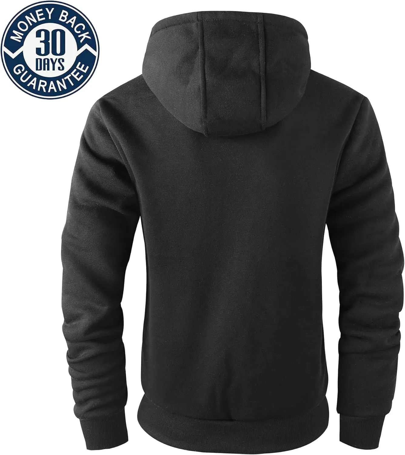 Men's Full Zip Fleece Hoodie Lightweight Athletic Performance Sweatshirt Jacket with Pocket
