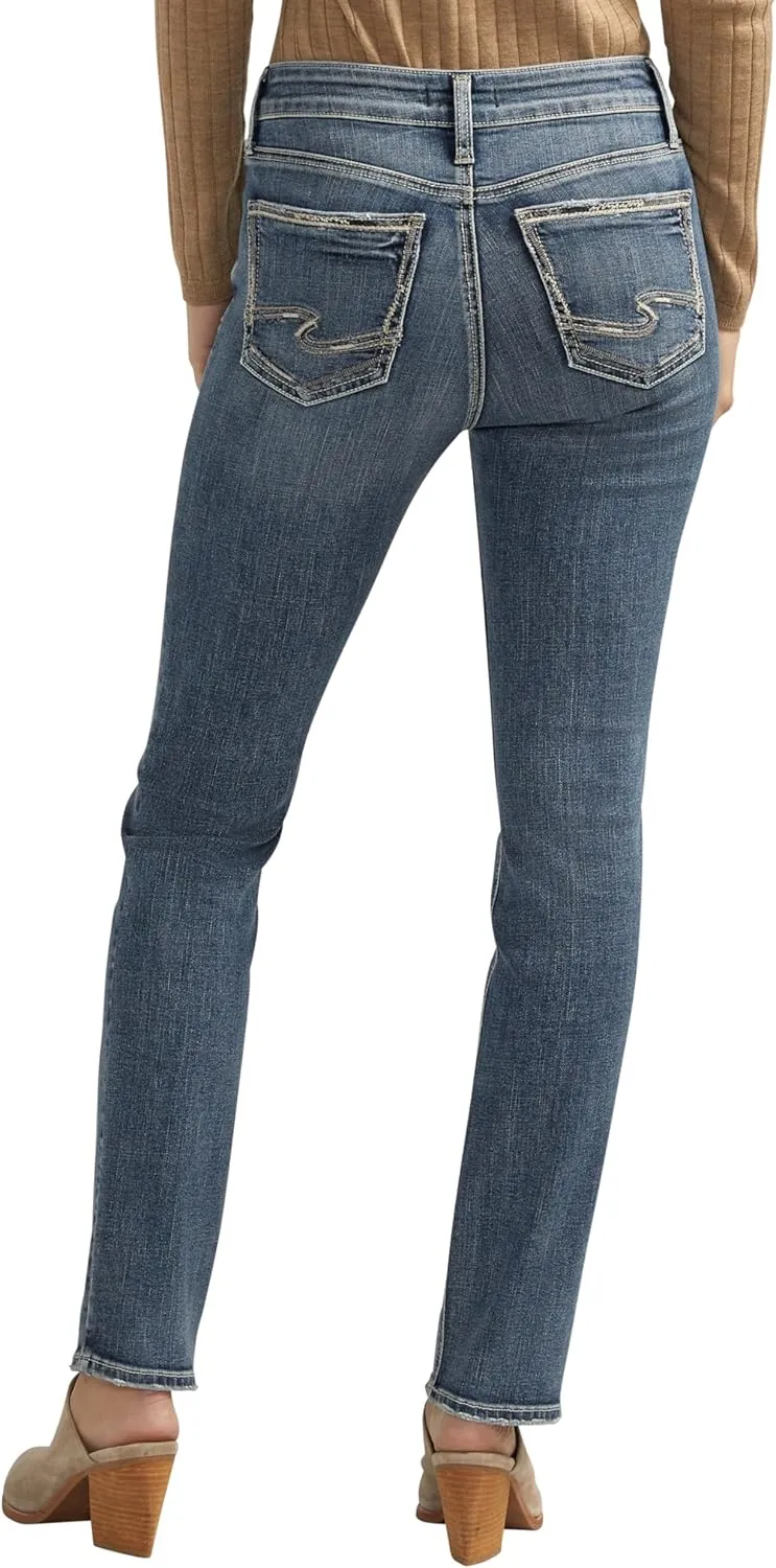Silver Jeans Co. Women's Suki Mid Rise Curvy Fit Bootcut Jeans