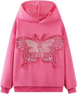 WELAKEN Teen Girls Graphic Hoodie Sweatshirt Long Sleeve Printed Pullover Sweatshirts,6-14