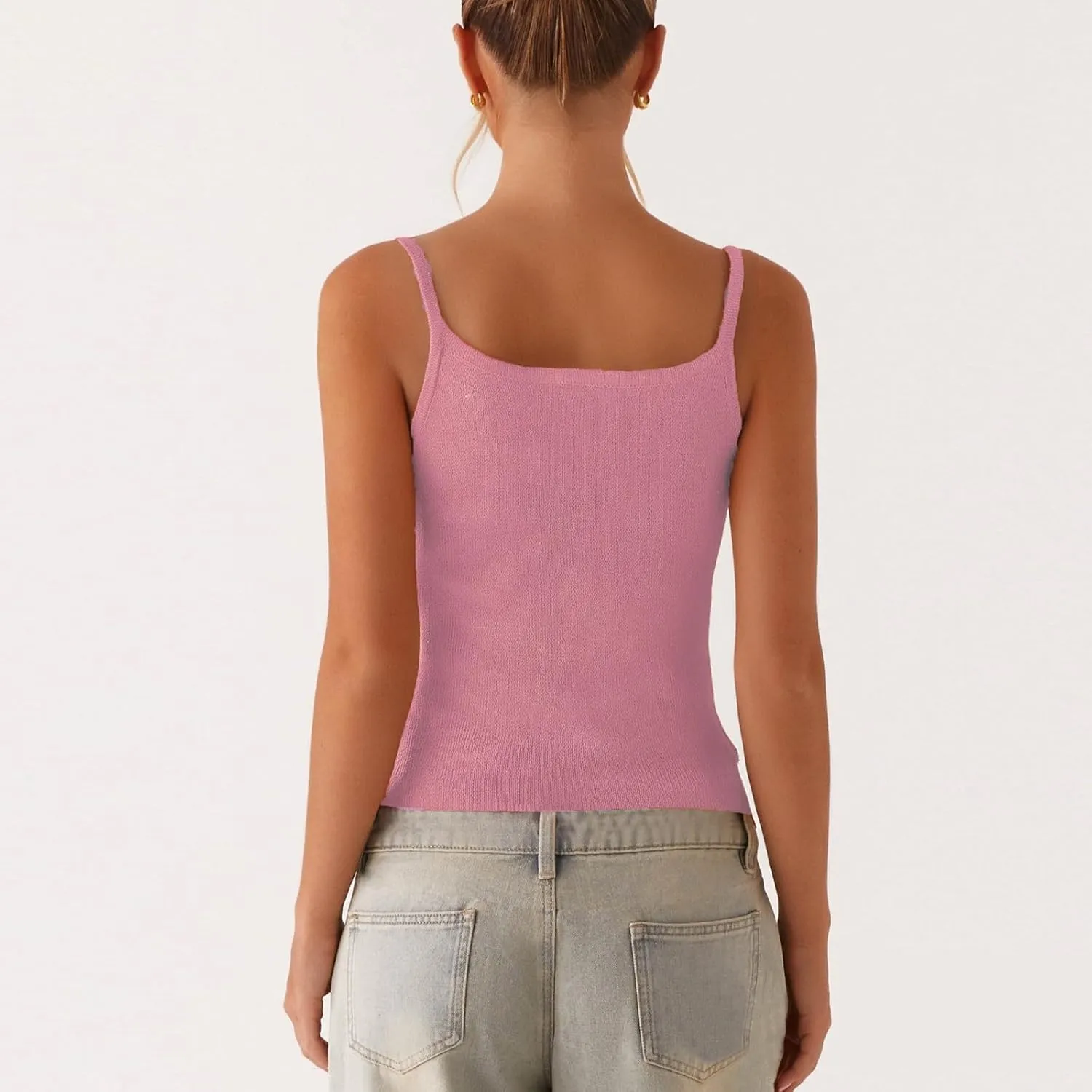 Women Starfish Tank Top Y2k Sequin Beaded Seashell Cami Tops Sleeveless Glitter Embroidered Knit Going Out Top