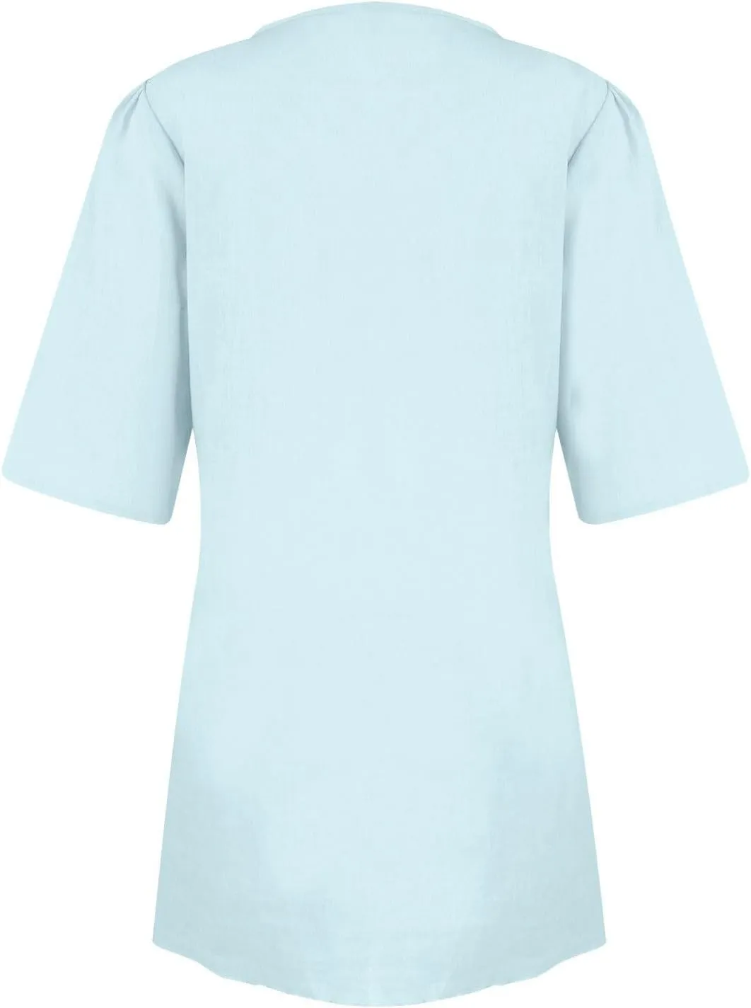 Womens Linen Mini Dress Summer Cross V-Neck Half Sleeve Dresses Casual Lightweight Wrap Tie Waist Bodycon Dresses